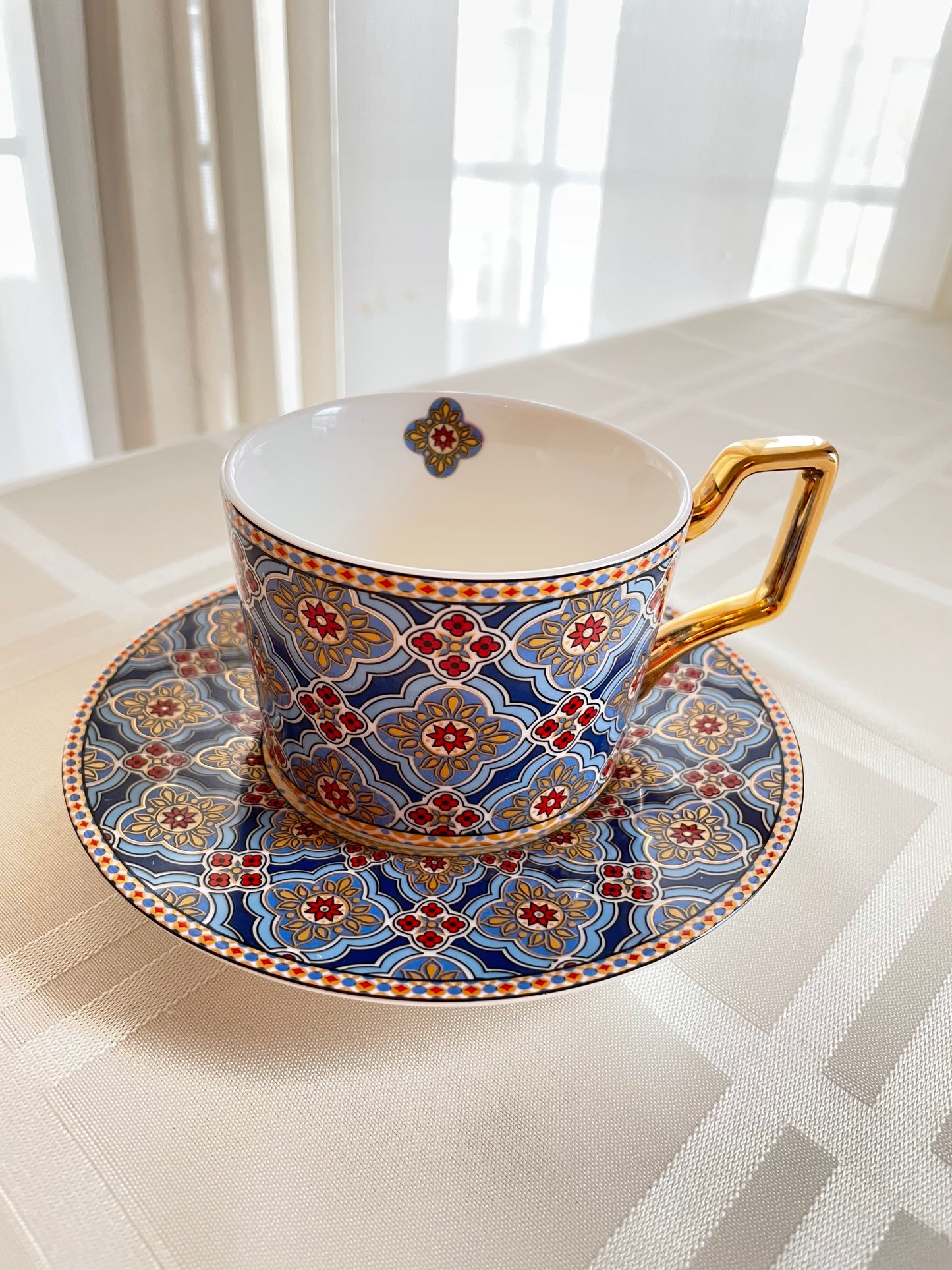Islamic design Luxury arabic Coffee Cups and Saucer Set {Almeria}