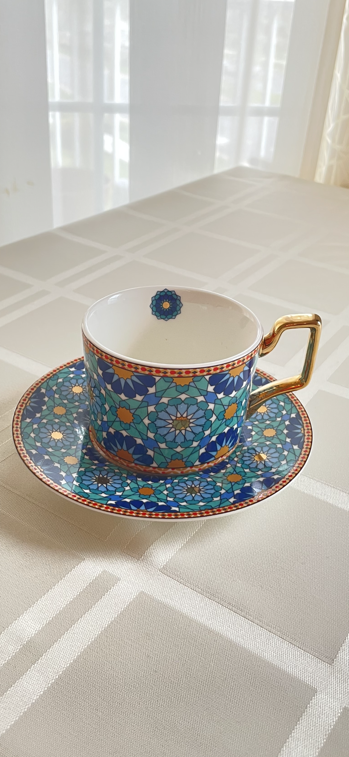 Islamic design Luxury arabic Coffee Cups and Saucer Set {Seville}