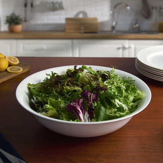 Mikasa swirl BONE 14 inch pasta bowl