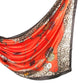 Printed Silk Satin orange Hijab