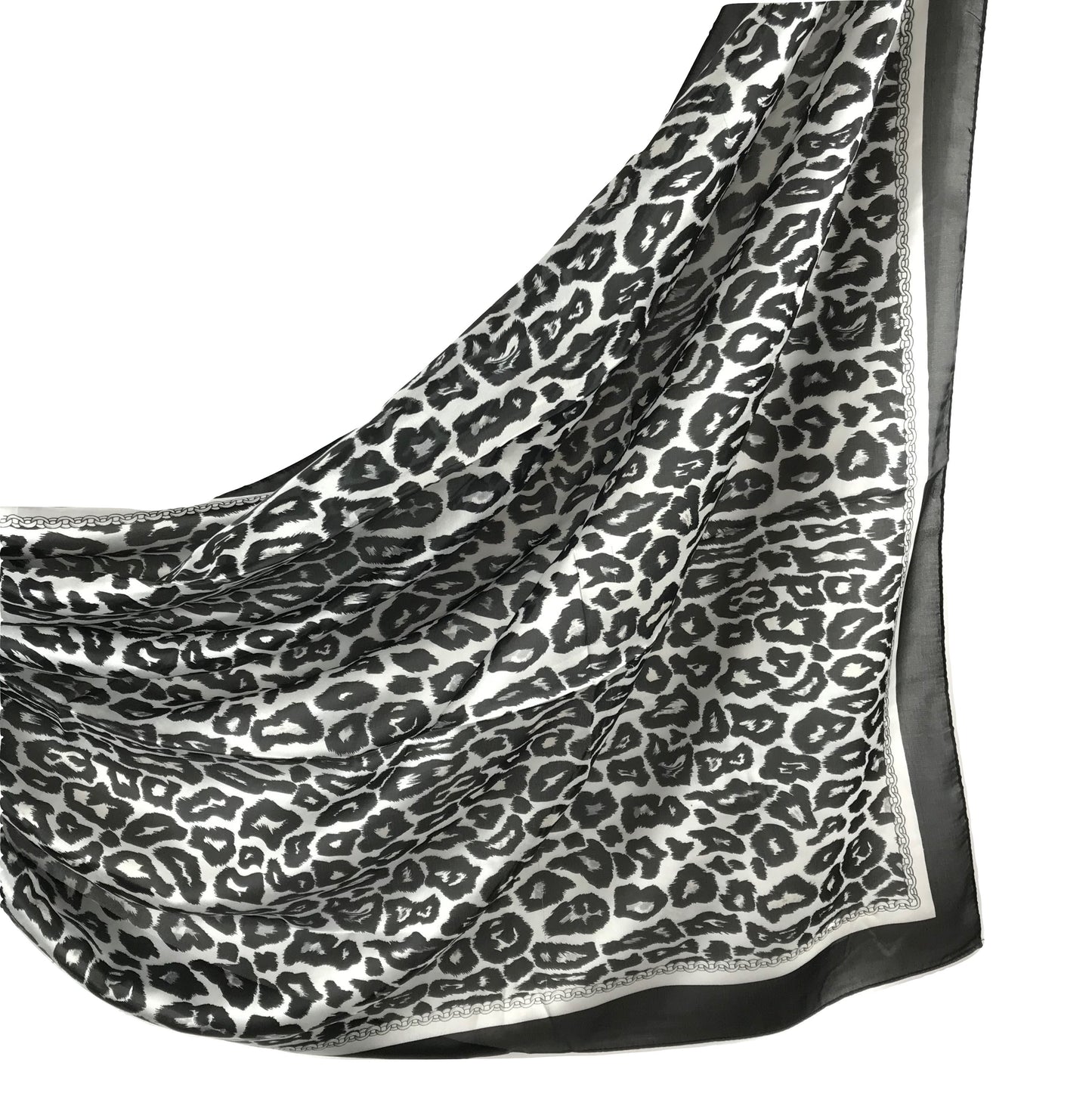 Silk satin printed animal Hijab