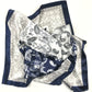 royal blue silver square Hijab