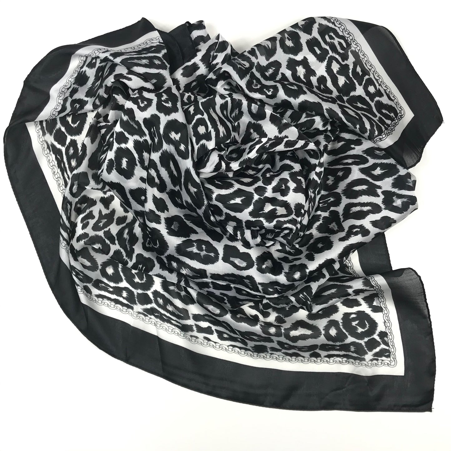 Silk satin printed animal Hijab