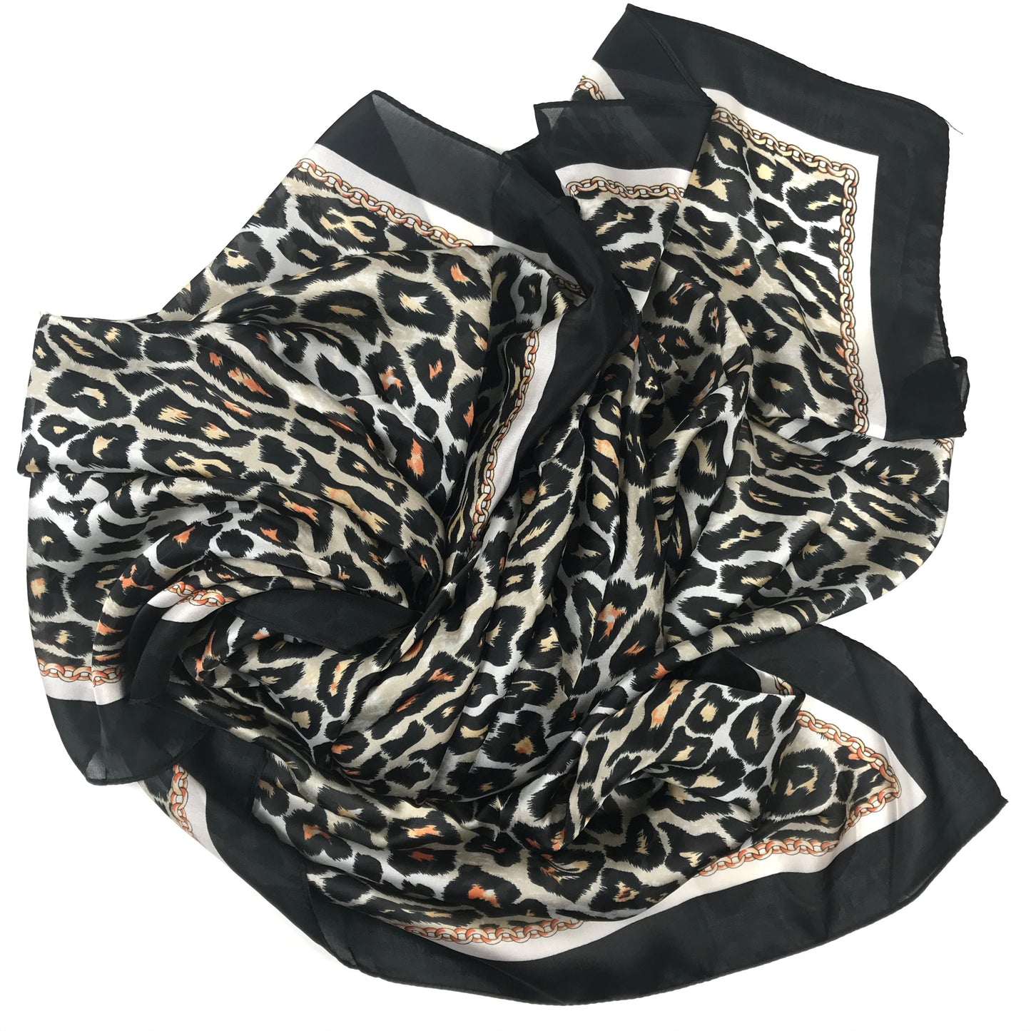 silk satin printed animal Hijab