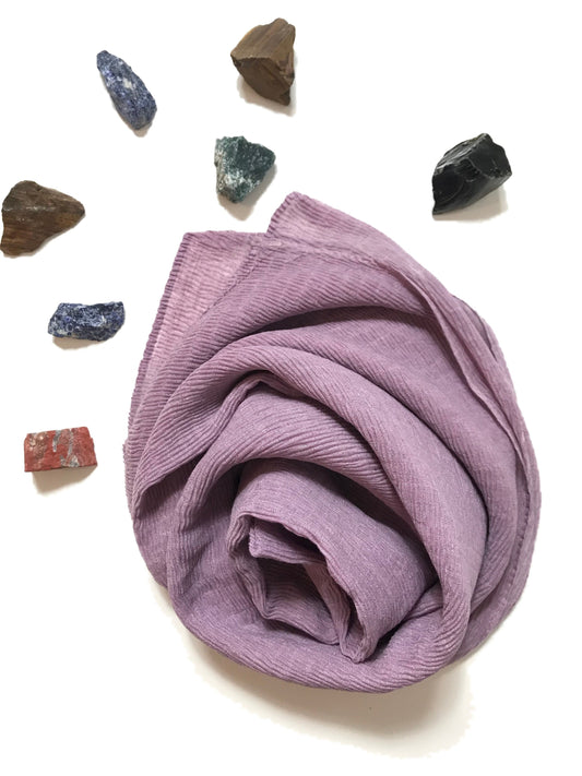 Wrinkled Viscose lavender Hijab