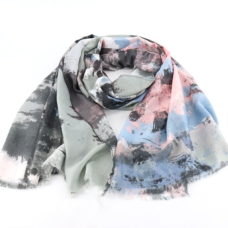 Printed Cotton Sky Hijab