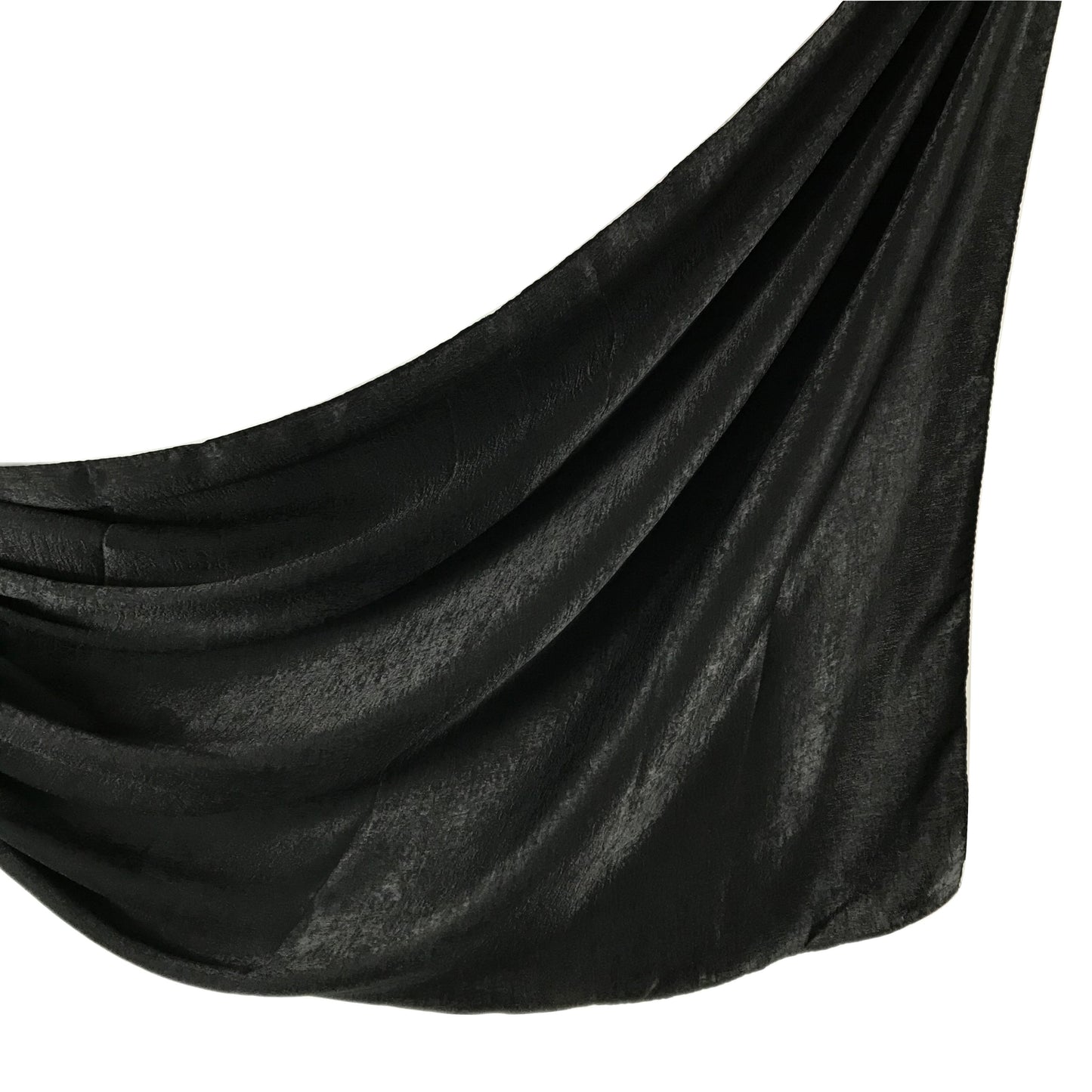 satin black Hijab