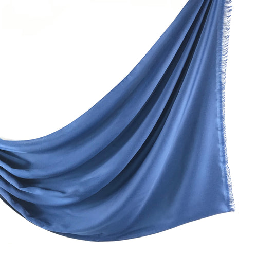 satin silk blue Hijab