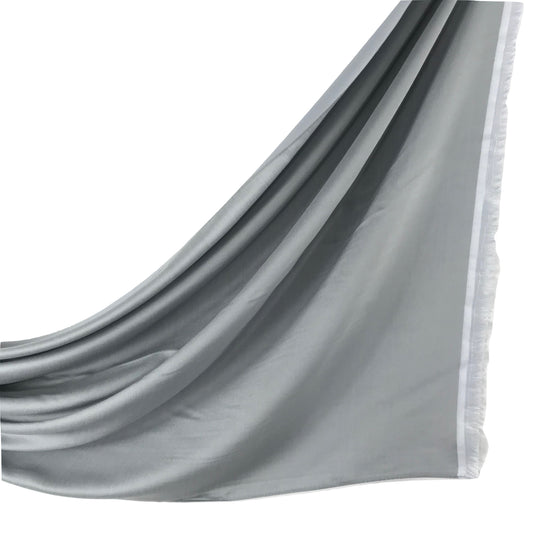 satin silk light gray Hijab