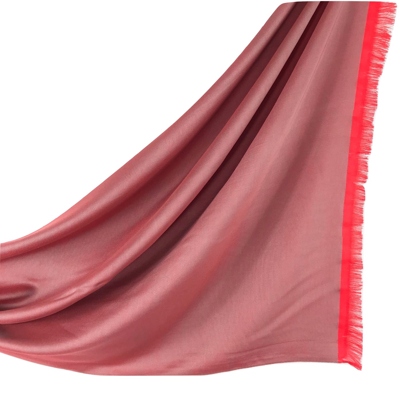 satin silk red Hijab